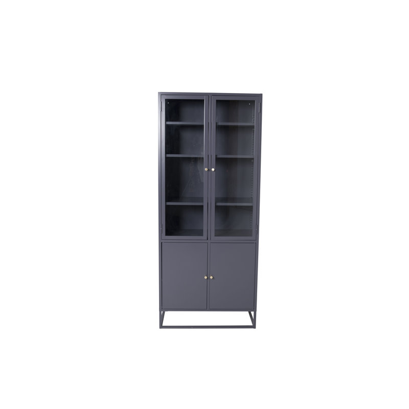 Isiah 190cm H x 80cm W Standard Bookcase, Light Grey