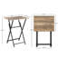 Tables-tablettes portatives pliantes portatives, brun rustique et noir, espace pour les petites pièces, table de chevet fiable, finition noire, appartements, fonctionnelles