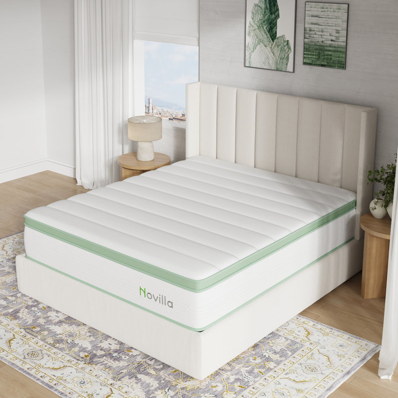 Novilla 10" Medium Cooling Gel Memory Foam Hybrid Mattress, CertiPUR-US, OEKO-TEX Certified, Full, 10"
