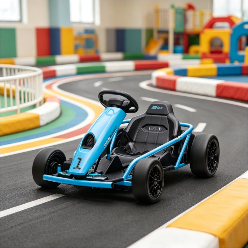 Jouets pour bébé à roulettes bleu et noir et deux vitesses avec polypropylène de 45,25 pouces