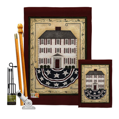 Patriotic White House - Impressions Decorative Flags Kit FK100074-BO