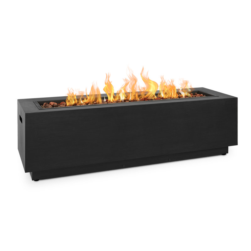 Lanesboro Rectangle Propane Fire Table with Natural Gas Conversion Kit by Real Flame