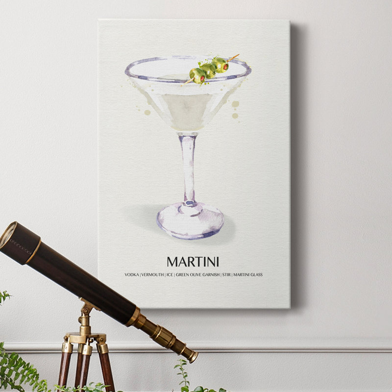 Martini - impression sur toile tendue, H 48 po x l 32 po x P 1 po