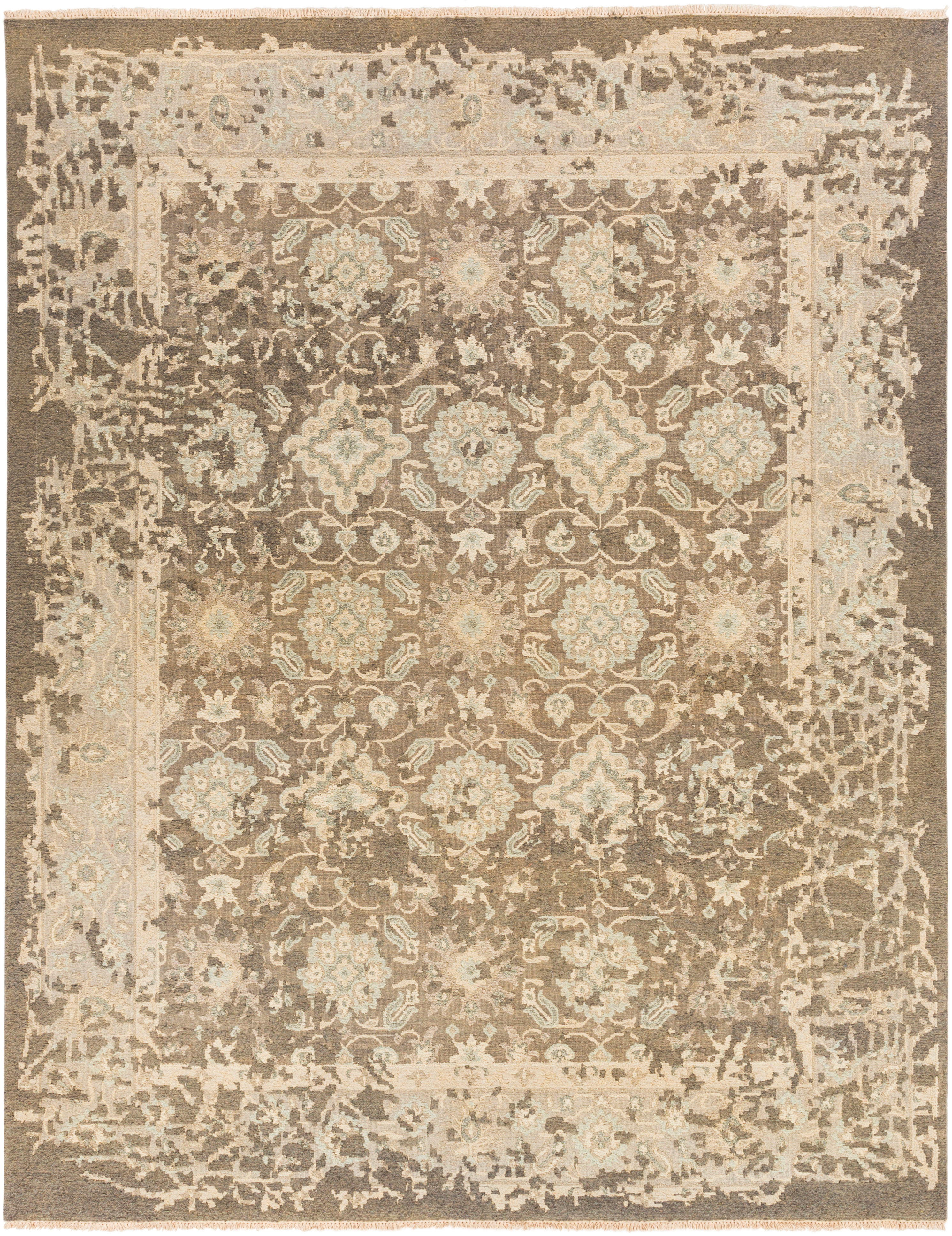 One Allium Way® Adrien Hand-Knotted Wool/Cotton Beige Area Rug | Wayfair
