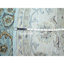 Tapis oriental bleu rond 8 pi x 8 pi Agra, Shah Abbas