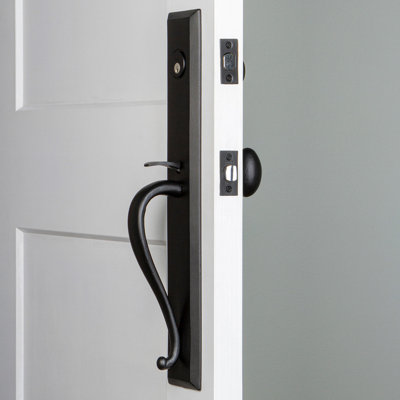 Ageless Iron Single Cylinder Handle with Knob and Deadbolt Entry Set