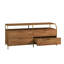 Commode contemporaine avec 4 tiroirs et tablette supérieure, finition brune