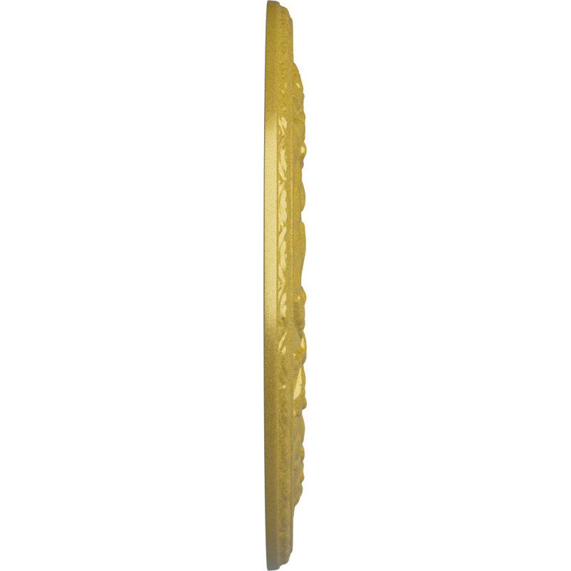 Médaillon de plafond H 13,25 po x l 13,25 po x P 0,875 po Salem, Doré intense