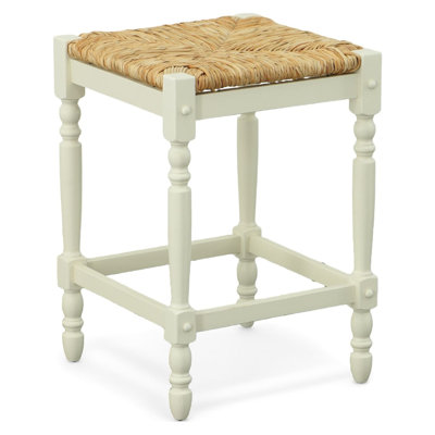 Natural Backless Bar Chair With Footrest