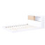 Tête de lit bibliothèque blanche à finition double - aucun sommier tapissier, solution de rangement, tête de lit style Mid-Century moderne, base-595785580