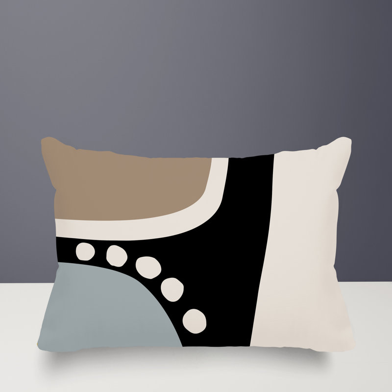 Coussin lombaire réversible intérieur / extérieur Sofi Minimalist, 18"H x 25"W, Gris