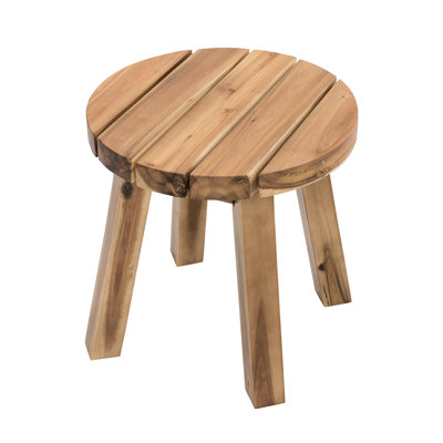16.1" High Wood Round Side Table 16X16", Space Essential Enhances Home Appeal