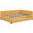 Upholstered Daybed With Trundle In Yellow Linen, No Box Spring, Wood Frame For Space Optimization Full Sized Trundle, Strong Construction, Spring A Relaxing Bedroom-2086866379