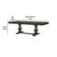 Table de salle à manger extensible Kely, plateau brun foncé de 76 à 94 pouces, base à tréteaux
