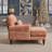 Wide Chaise Lounge Chair with Backrest & Armrest, Upholstered Recliner Sofa-1690482753