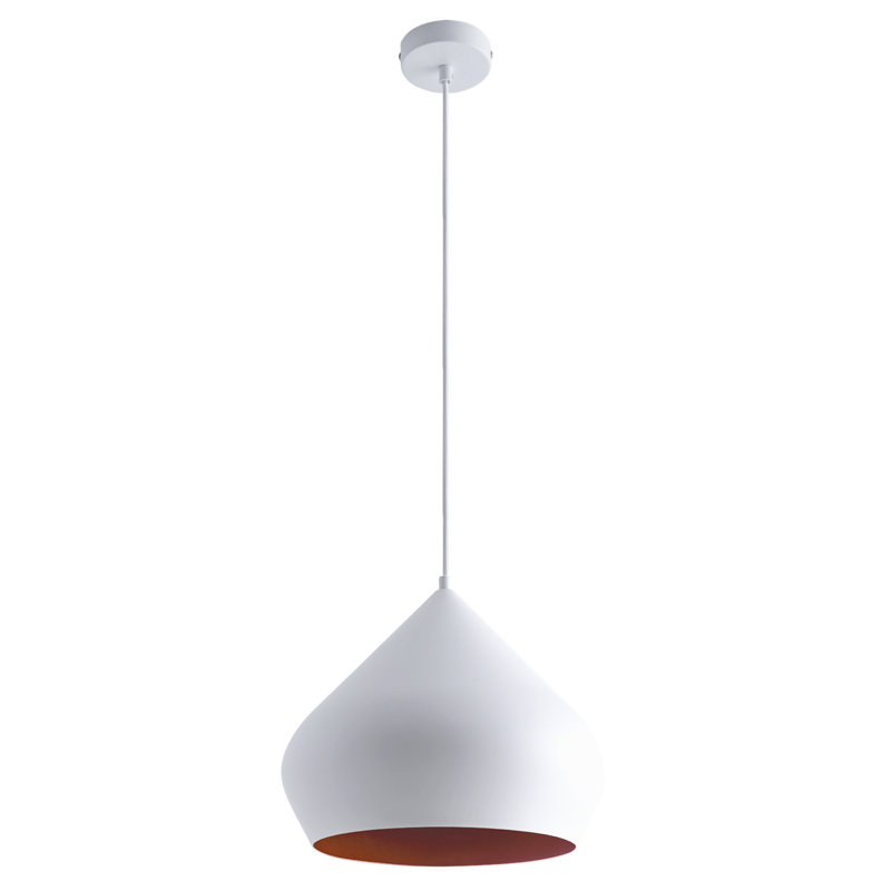 Pierce 1 - Light Single Pendant, White/Copper