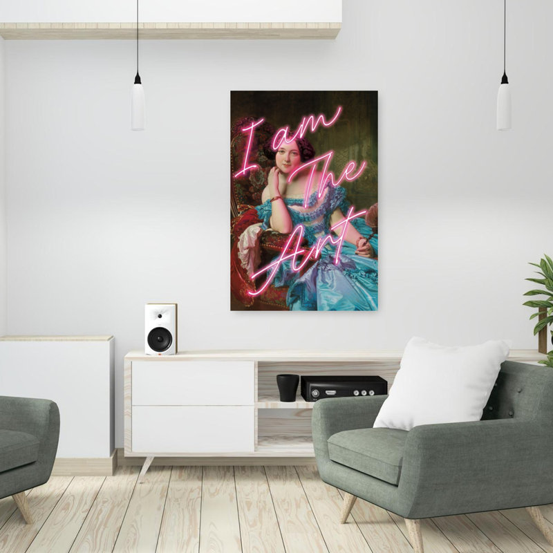 «I Am The Art», art rétro abstrait, H 36 po x l 24 po