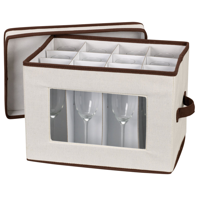 Champagne Flute Storage Box with 12 Compartments