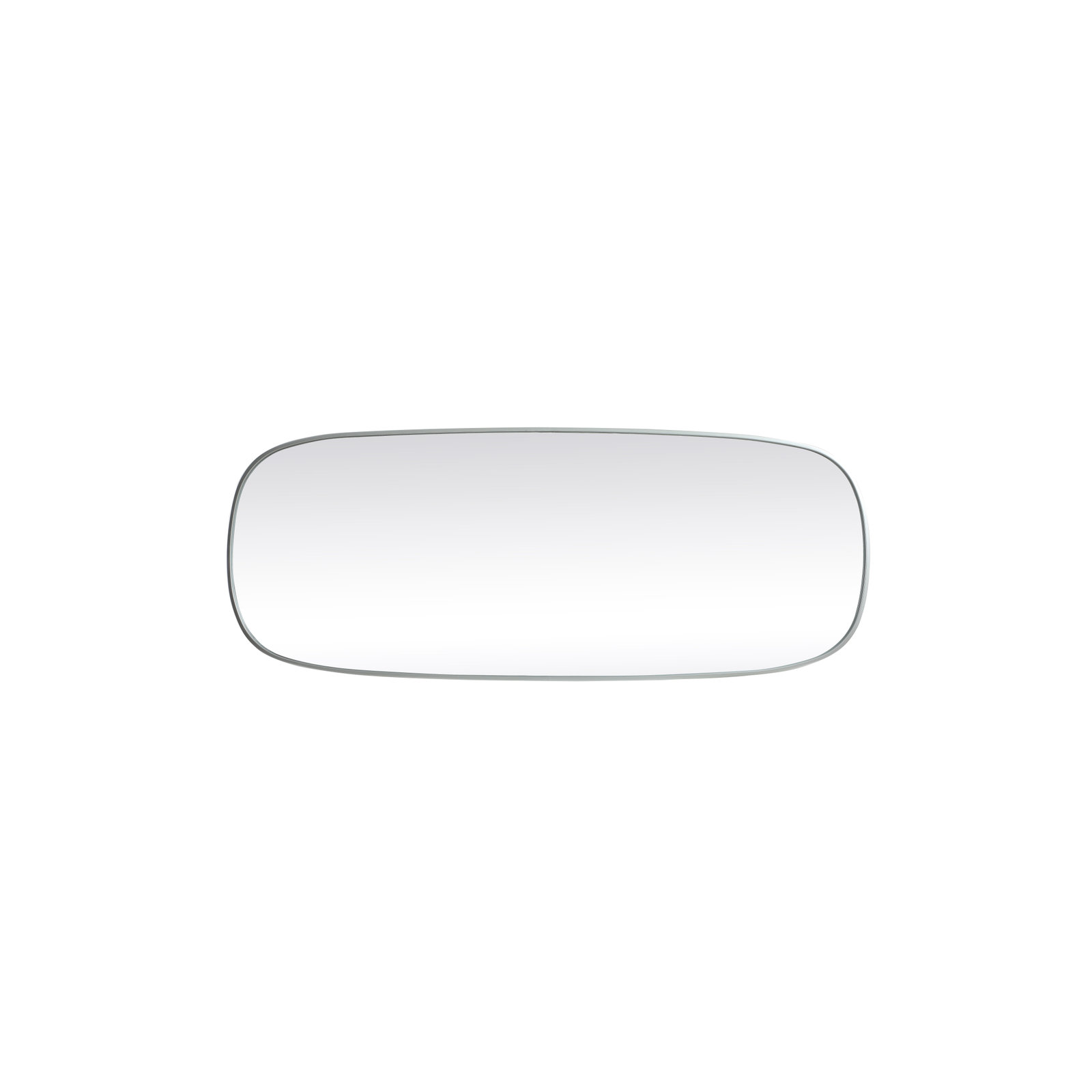 Bertin Metal Oval Wall Mirror, 60"  x 24" , Silver