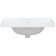 Belfry Bathroom Breit 48mm W White Ceramic Rectangular Sink with Overflow