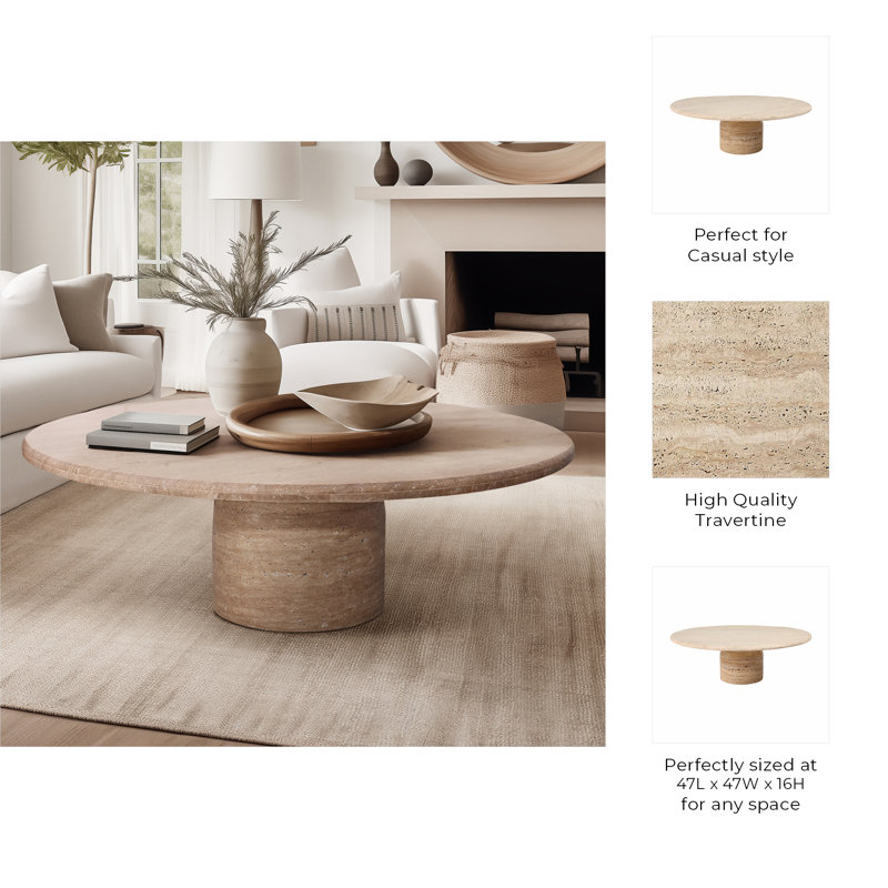 Winston 47" Round Coffee Table