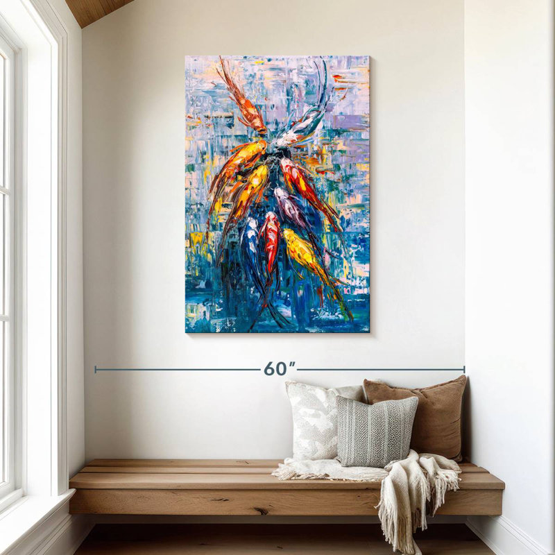 Brampt Abstract Koi Fish, 45" H x 30" W