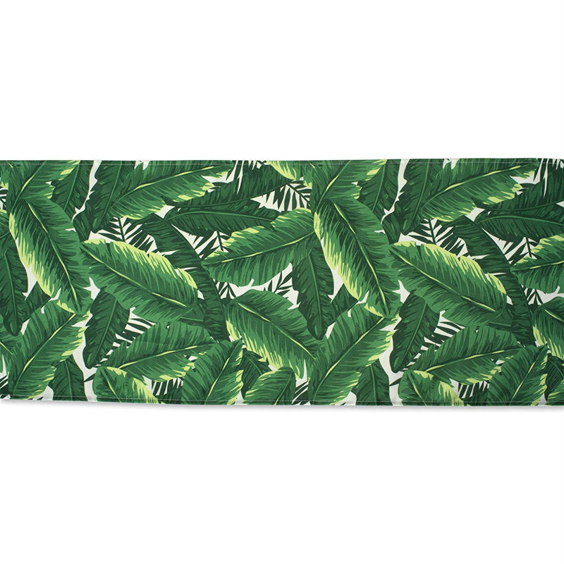 Shahan Banana Leaf Outdoor Table Runner, 108" L x 14" W