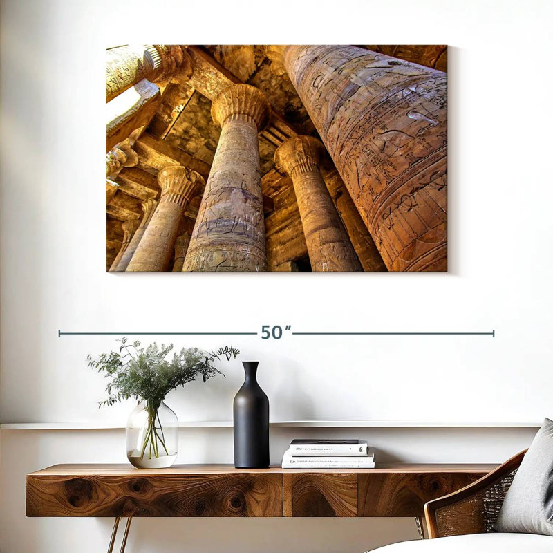Adella Temple Of Horus Columns, 26" H x 39" W