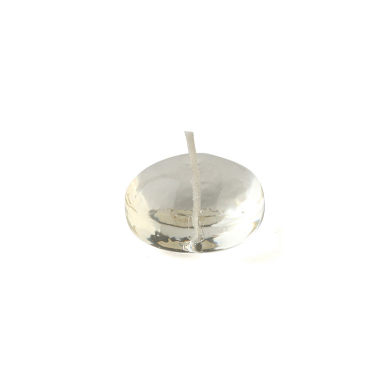 Bougie flottante transparente sans gel, Blanc