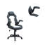 Fauteuil de direction réglable en hauteur, noir et blanc