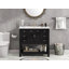 Meuble-lavabo 36 po avec lavabo supérieur, armoire de rangement moderne avec 2 portes à fermeture douce et 6 tiroirs, meuble-lavabo simple-117021287