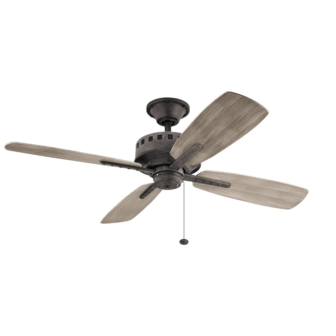 52" Eads 4 - Blade Outdoor Standard Ceiling Fan with Pull Chain Kichler Lighting 
