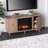 Ziemba TV Stand for TVs up to 55" with Electric Fireplace Included