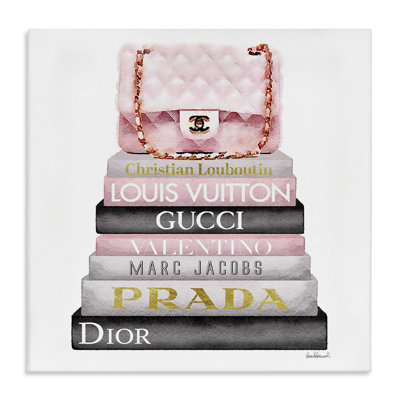 High Fashion Bookstack Padded Bag - Advertisements Print