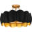 Santana 4-Light Matte Black Semi-Flush Mount