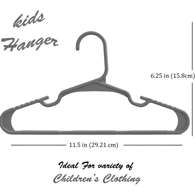 Fleischer Plastic Non-Slip Standard Hanger, Grey