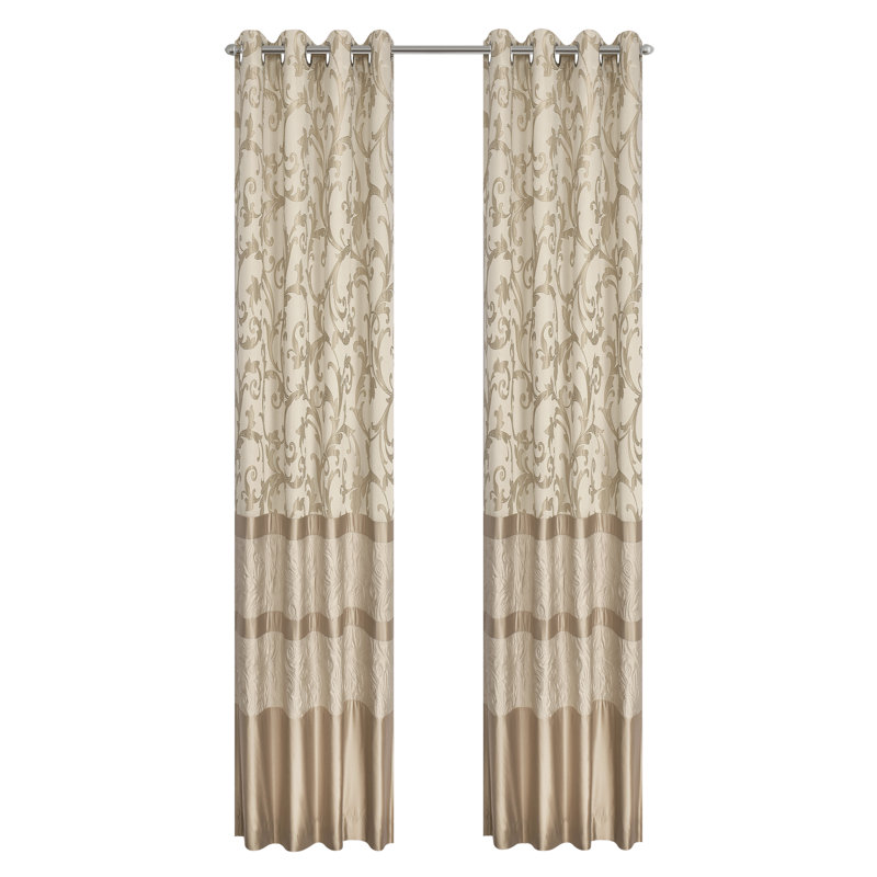 Paire de rideaux avec œillets 84 po Spectra Taupe