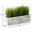 9.84'' Faux Grass in Solid Wood Planter-960955329