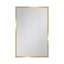 Armoire à pharmacie murale ou miroir encastrée en métal doré 16 x 28 pouces avec miroir