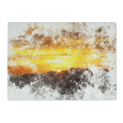 Tempered Glass Sunset in Austria Chopping Board