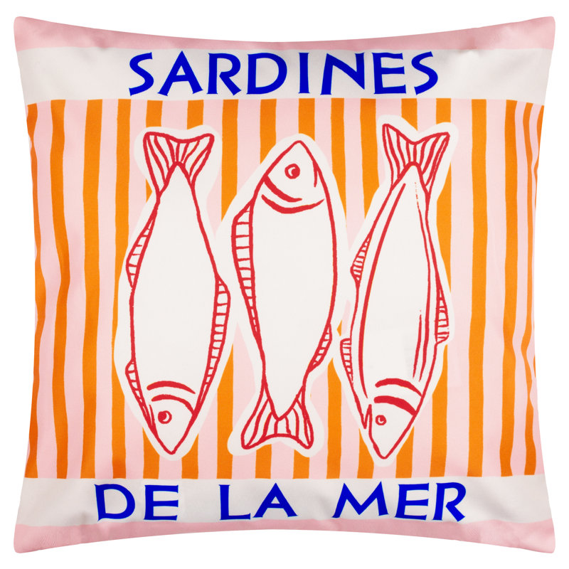 Mediterranean Indoor / Outdoor Square Cushion Cover