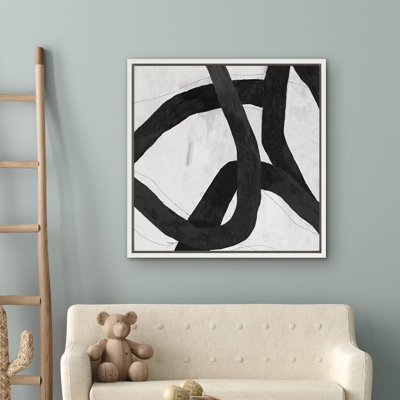 «Grunge Geometric Paint Stroke Collage», reproduction sur toile flottante