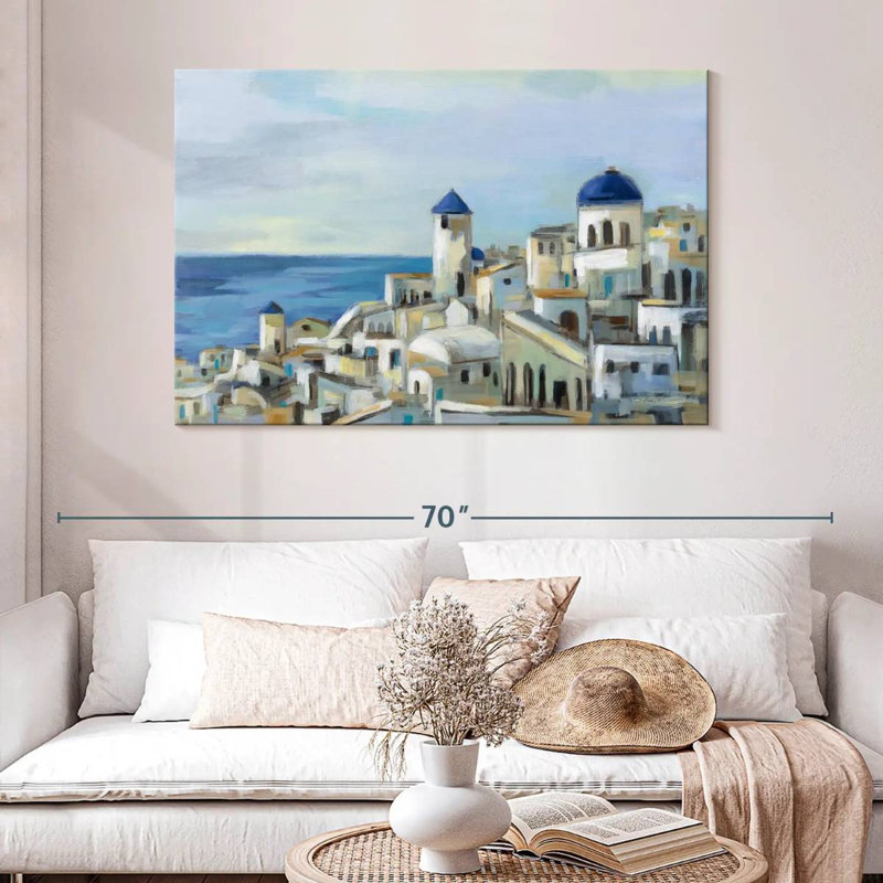 Ravi Santorini View I, 32" H x 48" W