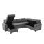 Canapé-lit modulaire en U convertible avec rangement, chargeur USB et porte-gobelets, canapé-lit en chenille pour le salon-824897340