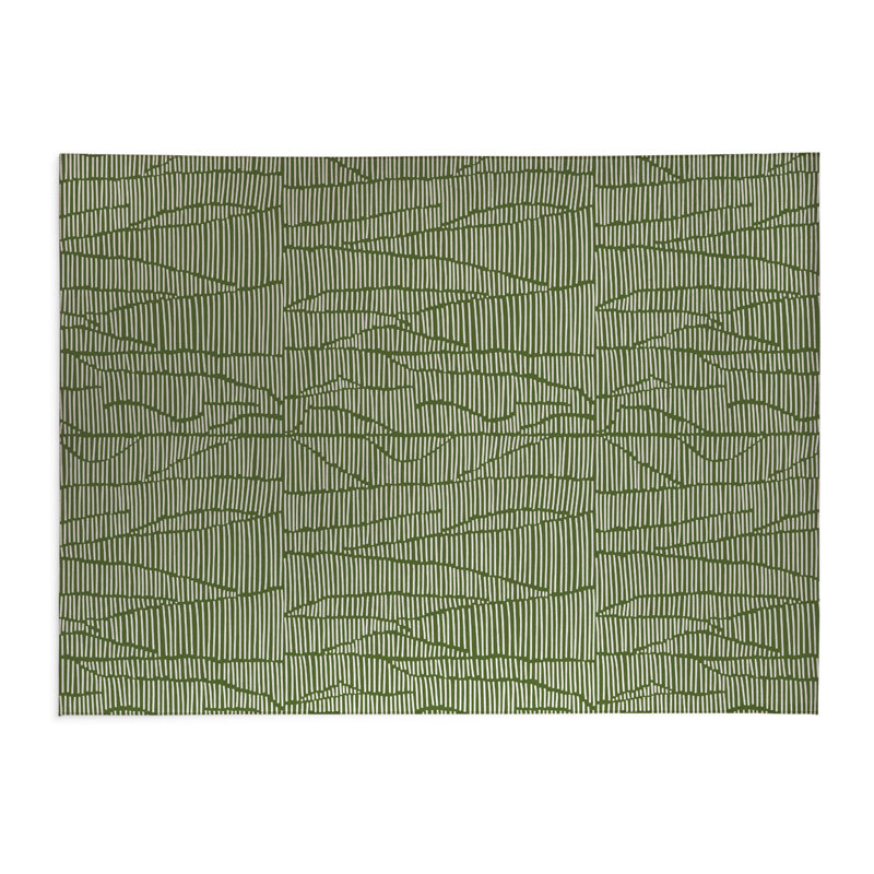 Tapis de cuisine à profil bas Grer, Rectangulaire 2 pi x 3 pi, Vert olive