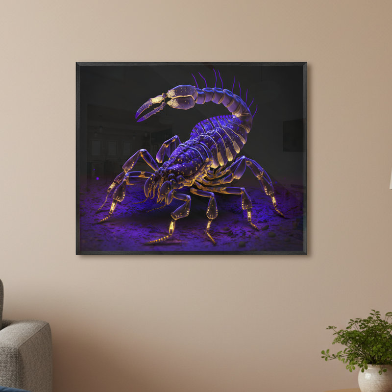 Single Picture Frame LED Illuminated Wall Art Wall Art on Glass / Aluminium, 50 cm H x 60 cm W
