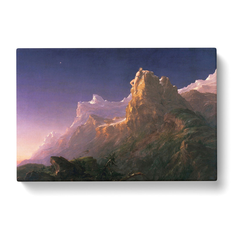 Prometheus Bound by Thomas Cole - Wrapped Canvas, 50cm H x 76cm W x 3cm D