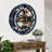 Mantel Clock 16" Round for Living Room decor with Real Moving Gears transformable into a Wall Clock (detachable base) Canada Collection-1170439587