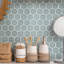 Tribeca 2" Hex Glossy 11-1/8 " x 12-5/8 " Porcelain Mosaic Floor & Wall Tile-1189284533