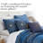 Midnight Floral Collection Microfiber 6 Piece Oversized Quilt Set by Southshore Fine Linens-248869728-248869729